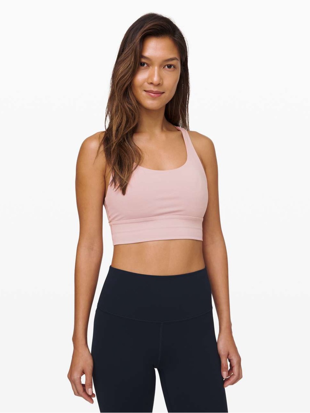 lululemon Energy Bra Light Pink Scoop-Neck